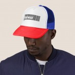 トラッカーハット.レッドブルー